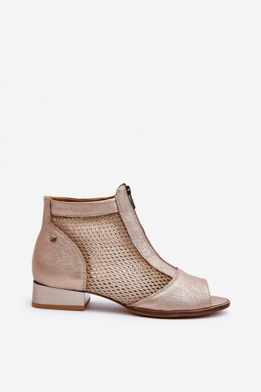 Pealhk Pealiste poolsaapad laiade nööridegaOdkrytymi Palcami Sellel onciejka 06413-25 Kuldset värvi