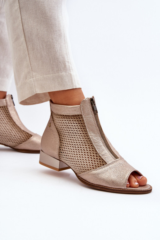 Pealhk Pealiste poolsaapad laiade nööridegaOdkrytymi Palcami Sellel onciejka 06413-25 Kuldset värvi