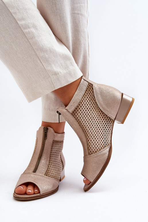 Pealhk Pealiste poolsaapad laiade nööridegaOdkrytymi Palcami Sellel onciejka 06413-25 Kuldset värvi