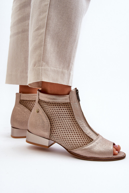 Pealhk Pealiste poolsaapad laiade nööridegaOdkrytymi Palcami Sellel onciejka 06413-25 Kuldset värvi