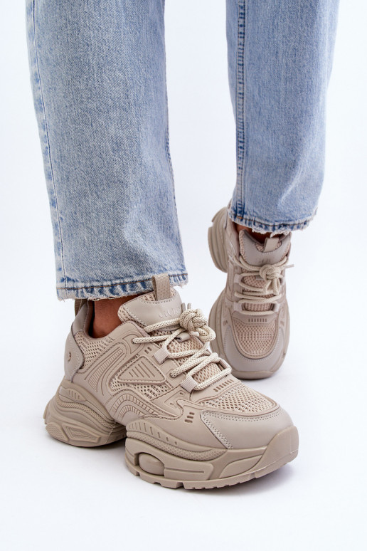 Sneakers tüüpi jalanõud Sellel onssiivsel tallal GOE NN2N4046 beeži värvi Sneakers tüüpi jalanõud Sellel onssiivsel tallal GOE NN2N4046 beeži värvi