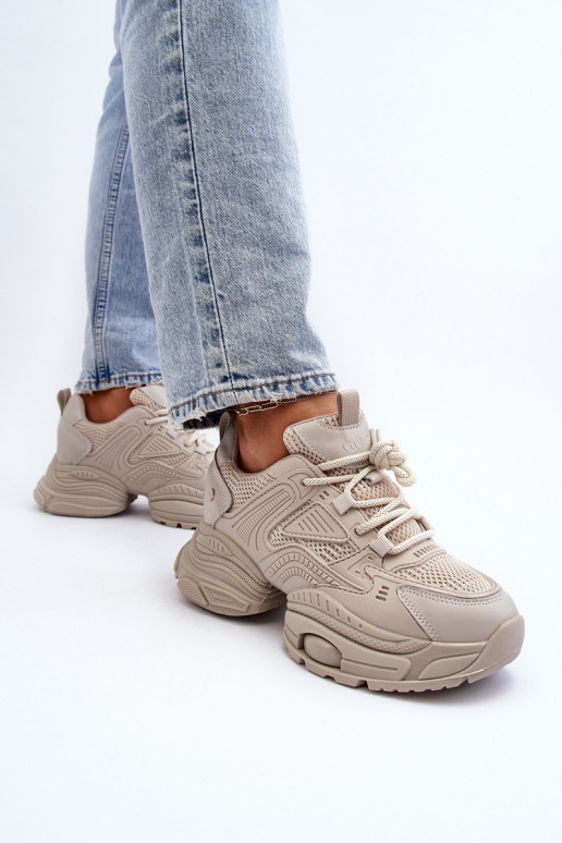 Sneakers tüüpi jalanõud Sellel onssiivsel tallal GOE NN2N4046 beeži värvi Sneakers tüüpi jalanõud Sellel onssiivsel tallal GOE NN2N4046 beeži värvi