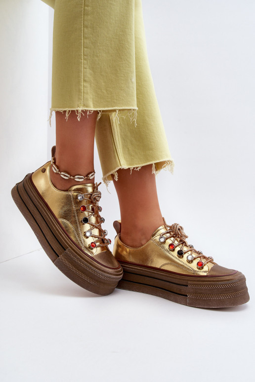 Pealistesaapad platvormiga GOE NN2N4055 Kuldset värvi