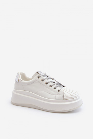 Pealhk Sneakers tüüpi jalanõud Pealiste omad platvormiga GOE NN2N4033 valget värvi 2