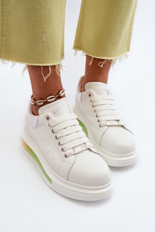 Sneakers tüüpi jalanõud Pealiste omad Pealhk GOE NN2N4029 valget värvi Sneakers tüüpi jalanõud Pealiste omad Pealhk GOE NN2N4029 valget värvi