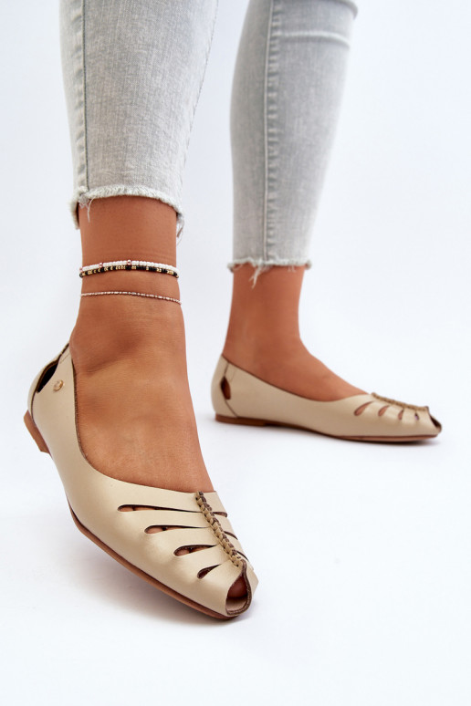 Zazoo 10009 Mugavad naturaalsest nahast baleriinad Pealiste omad beeži värvi Zazoo 10009 Mugavad naturaalsest nahast baleriinad Pealiste omad beeži värvi