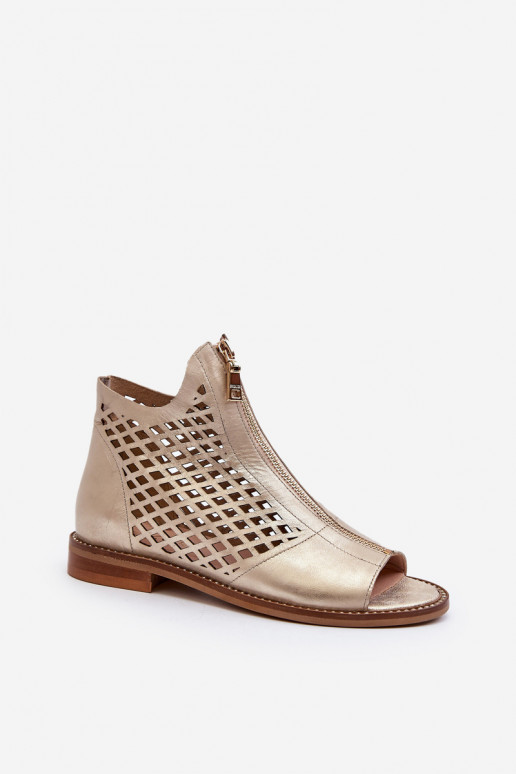Zazoo 977/L Pealhk Ažuursed sandaalid Lossi juurde Kuldset värvi Zazoo 977/L Pealhk Ažuursed sandaalid Lossi juurde Kuldset värvi