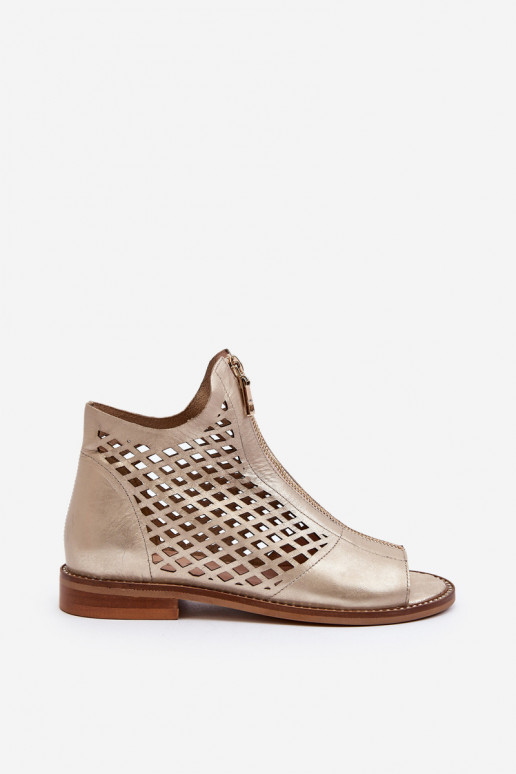 Zazoo 977/L Pealhk Ažuursed sandaalid Lossi juurde Kuldset värvi Zazoo 977/L Pealhk Ažuursed sandaalid Lossi juurde Kuldset värvi