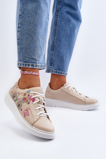 Zazoo 024/TAMARA Pealiste omad Sneakers tüüpi jalanõud Pealhk beeži värvi