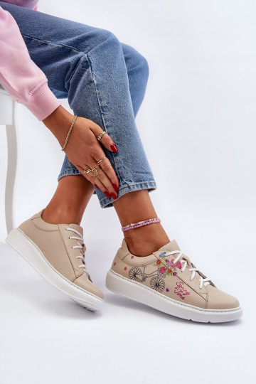Zazoo 024/TAMARA Pealiste omad Sneakers tüüpi jalanõud Pealhk beeži värvi 2