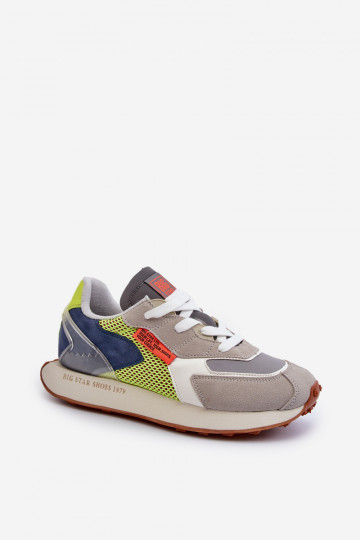 spordijalatsid Sneakers tüüpi jalanõud meeste omad Memory Foam System Big Star NN174344 Halli värvi