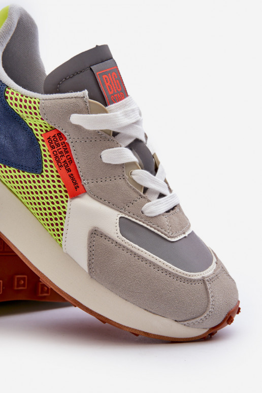 spordijalatsid Sneakers tüüpi jalanõud meeste omad Memory Foam System Big Star NN174344 Halli värvi spordijalatsid Sneakers tüüpi jalanõud meeste omad Memory Foam System Big Star NN174344 Halli värvi