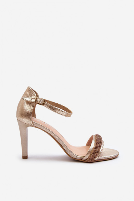 Zazoo 3328/2 Pealistesandaalid Pealhk kõrge jämeda kontsaga Kuldset värvi Zazoo 3328/2 Pealistesandaalid Pealhk kõrge jämeda kontsaga Kuldset värvi