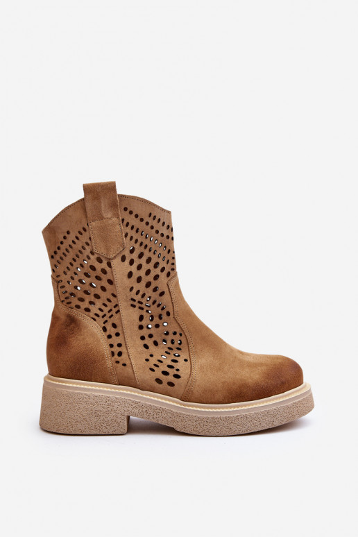 Zazoo 3470 Seemisnahast kingad Pealiste omad laiade nööridega Ažuurne beeži värvi