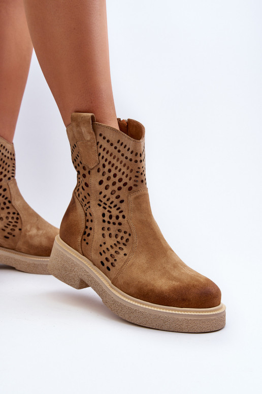 Zazoo 3470 Seemisnahast kingad Pealiste omad laiade nööridega Ažuurne beeži värvi