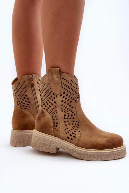 Zazoo 3470 Seemisnahast kingad Pealiste omad laiade nööridega Ažuurne beeži värvi