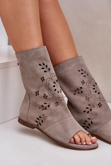 Zazoo 3437 Pealiste omad Seemisnahast kingad madala säärega Lossi juurde beeži värvi 2