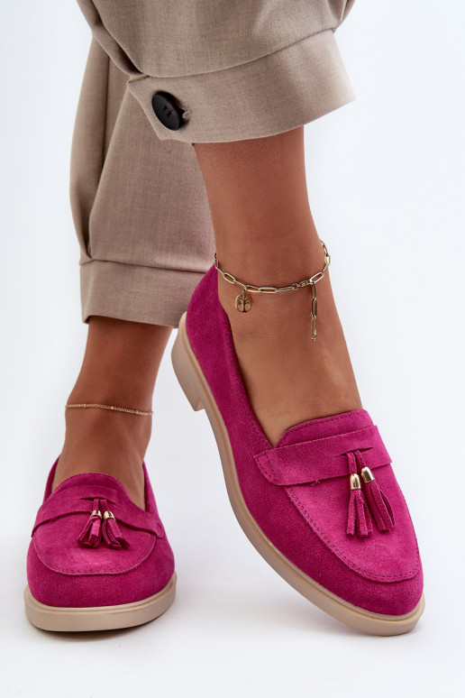 Zazoo 3420 Seemisnahast mokassiinid Pealiste omad laiade nööridega Fuskja