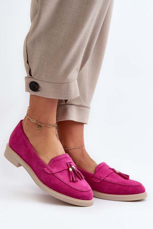 Zazoo 3420 Seemisnahast mokassiinid Pealiste omad laiade nööridega Fuskja