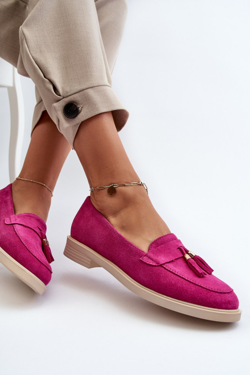 Zazoo 3420 Seemisnahast mokassiinid Pealiste omad laiade nööridega Fuskja