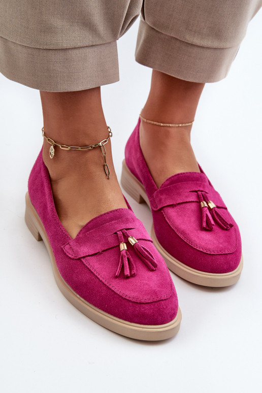 Zazoo 3420 Seemisnahast mokassiinid Pealiste omad laiade nööridega Fuskja