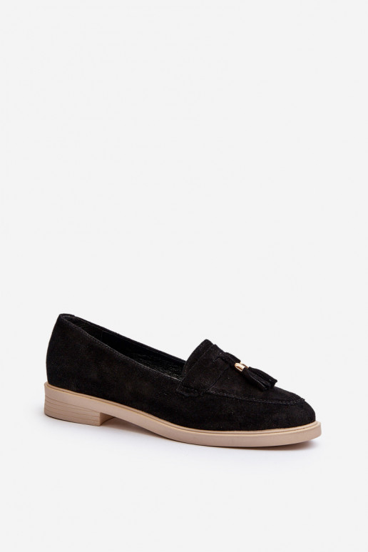 Zazoo 3420 Seemisnahast mokassiinid Pealiste omad laiade nööridega msuud