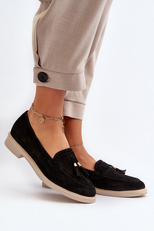 Zazoo 3420 Seemisnahast mokassiinid Pealiste omad laiade nööridega msuud