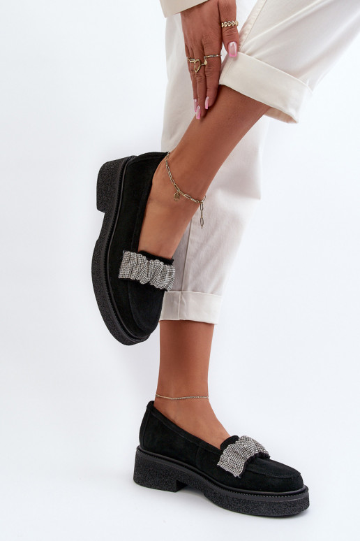 Zazoo 3419 naiste mokassiinid seemisnakhsed Dekoratiivse triibuga msuud Zazoo 3419 naiste mokassiinid seemisnakhsed Dekoratiivse triibuga msuud