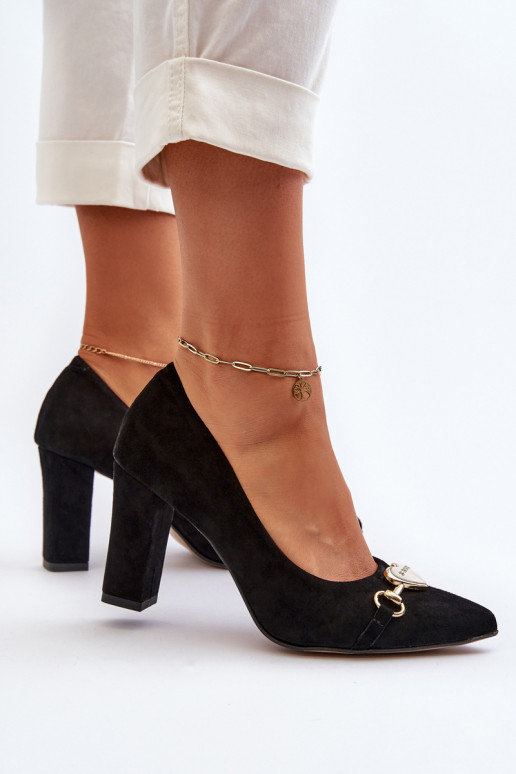 Zazoo 2453/OS Kingad kõrge jämeda kontsaga südametega msuud