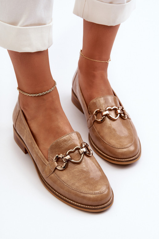 Pealhk Pealiste omad Lakitud mokassiinid Laura Messi 2760 pruunid värvi