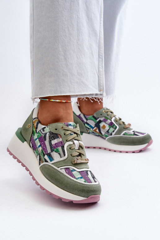 Pealhk Sneakers tüüpi jalanõud Pealiste omad platvormiga Sellel onciejka 06390-09 Seledynosissee Pealhk Sneakers tüüpi jalanõud Pealiste omad platvormiga Sellel onciejka 06390-09 Seledynosissee