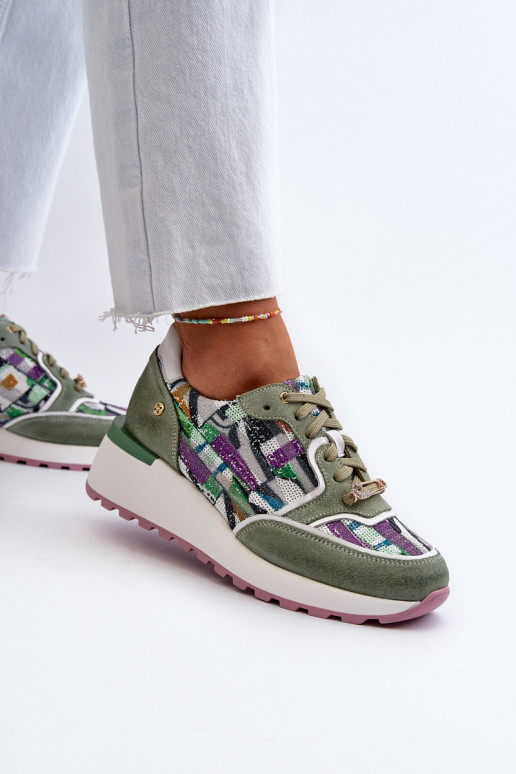 Pealhk Sneakers tüüpi jalanõud Pealiste omad platvormiga Sellel onciejka 06390-09 Seledynosissee Pealhk Sneakers tüüpi jalanõud Pealiste omad platvormiga Sellel onciejka 06390-09 Seledynosissee