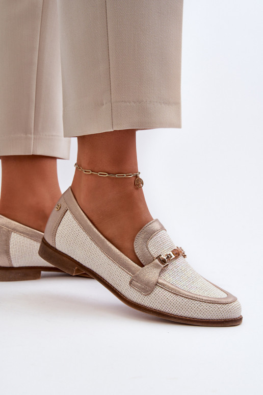 Pealhk Mokassiinid kaunistustega Kuldset värvi Sellel onciejka 06442-25 Kuldset värvi Pealhk Mokassiinid kaunistustega Kuldset värvi Sellel onciejka 06442-25 Kuldset värvi