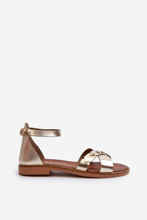 Zazoo 40378 sileda tallaga Pealistesandaalid Pealiste omad Kuldset värvi