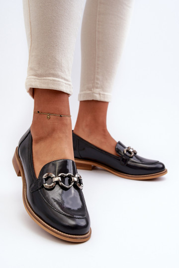 Pealhk Pealiste omad Lakitud mokassiinid Laura Messi 2760 tumesinist värvi