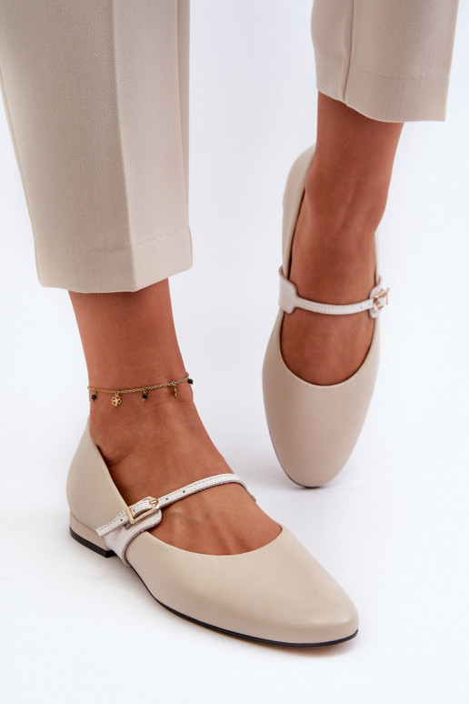 Baleriinad Pealiste omad laiade nööridega Laura Messi 2774 beeži värvi Baleriinad Pealiste omad laiade nööridega Laura Messi 2774 beeži värvi