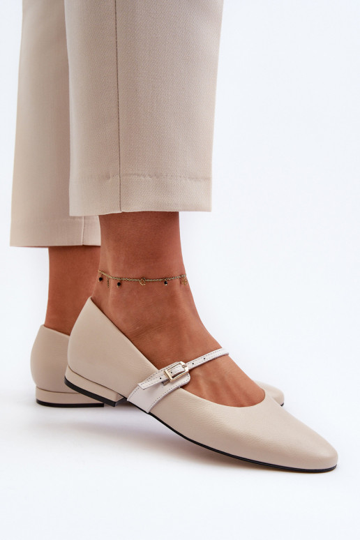 Baleriinad Pealiste omad laiade nööridega Laura Messi 2774 beeži värvi Baleriinad Pealiste omad laiade nööridega Laura Messi 2774 beeži värvi