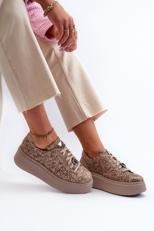 Pealhk spordijalatsid platvormiga Sellel onciejka 06191-10 beeži värvi