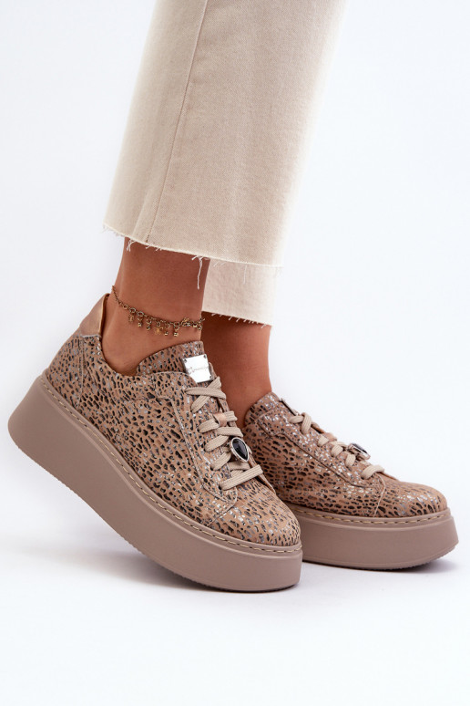 Pealhk spordijalatsid platvormiga Sellel onciejka 06191-10 beeži värvi