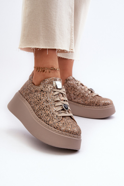 Pealhk spordijalatsid platvormiga Sellel onciejka 06191-10 beeži värvi