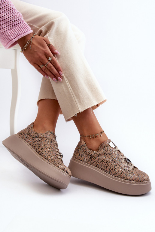 Pealhk spordijalatsid platvormiga Sellel onciejka 06191-10 beeži värvi