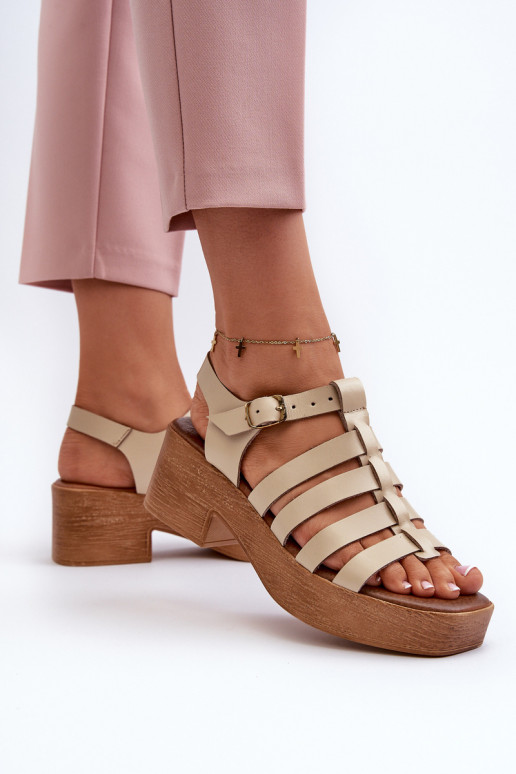 Zazoo 40410 Pealistesandaalid Pealiste omad beeži värvi Zazoo 40410 Pealistesandaalid Pealiste omad beeži värvi