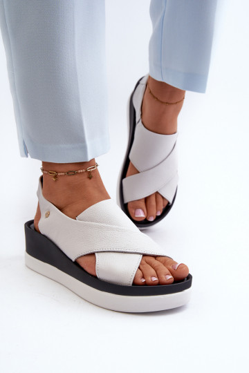 Zazoo 40256 Pealhk Platvormiga sandaalid valget värvi 2