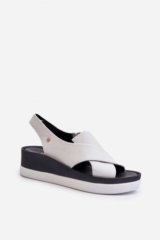 Zazoo 40256 Pealhk Platvormiga sandaalid valget värvi Zazoo 40256 Pealhk Platvormiga sandaalid valget värvi