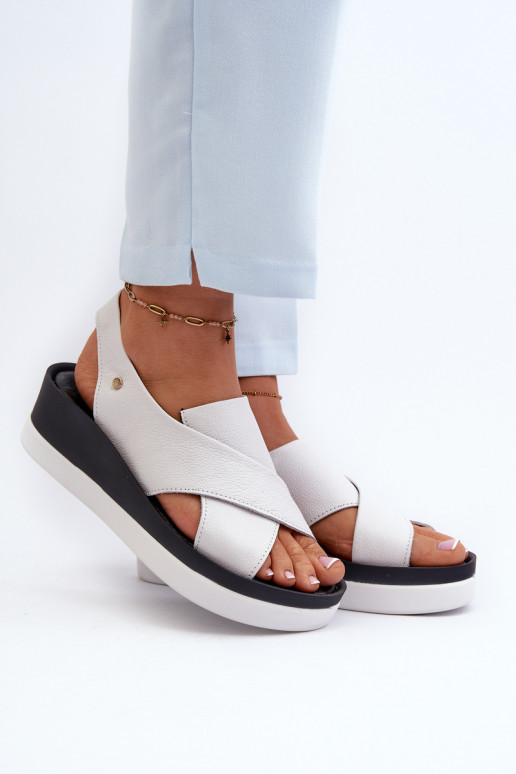 Zazoo 40256 Pealhk Platvormiga sandaalid valget värvi Zazoo 40256 Pealhk Platvormiga sandaalid valget värvi