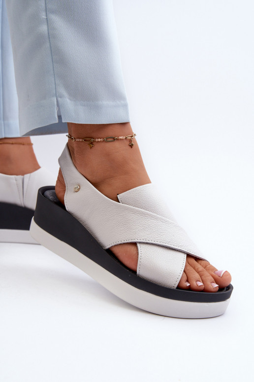 Zazoo 40256 Pealhk Platvormiga sandaalid valget värvi Zazoo 40256 Pealhk Platvormiga sandaalid valget värvi