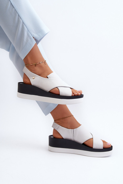 Zazoo 40256 Pealhk Platvormiga sandaalid valget värvi Zazoo 40256 Pealhk Platvormiga sandaalid valget värvi