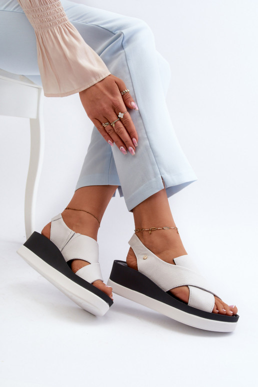 Zazoo 40256 Pealhk Platvormiga sandaalid valget värvi Zazoo 40256 Pealhk Platvormiga sandaalid valget värvi