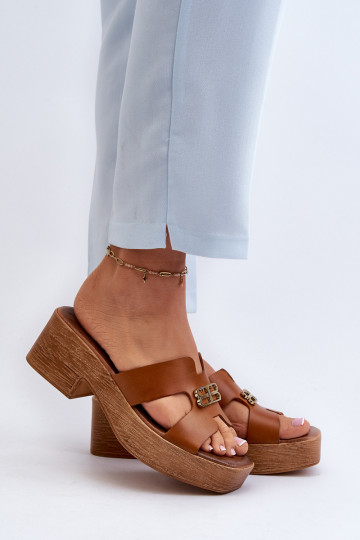 Zazoo 40412 Pealhk Elegantsed naiste plätud Kuldse kaunistusega pruunid värvi 2