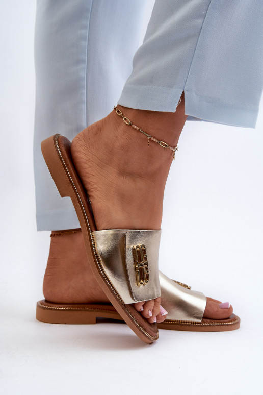 Zazoo 40384 Elegantsed Plätud naturaalsest nahast Pealiste omad Kuldset värvi Zazoo 40384 Elegantsed Plätud naturaalsest nahast Pealiste omad Kuldset värvi